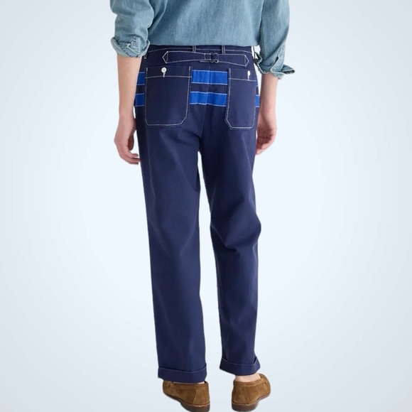 J. Crew Cotton Canvas Sailing Pant/Applied Stripe - Picture 3 of 16